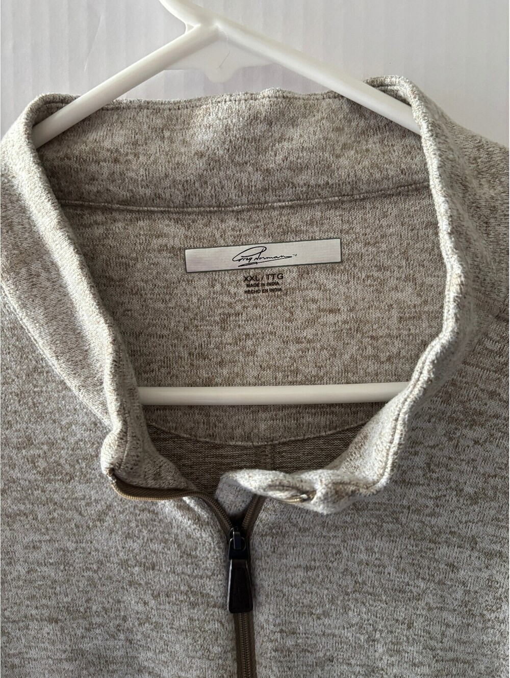 Greg Norman Men's XXL Heather Gray 1/4 Zip Pullover Sweater - Picture 3 of 9